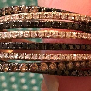 14k Multi Diamond Stone Ring